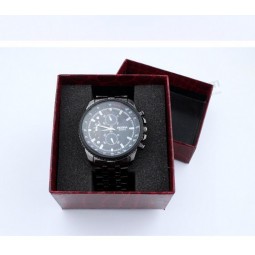 Wholesale Customized high-end Rigid Cardboard Watch Packaging Box with Black Pillow and your logo