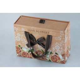 Wholesale Customized high-end Custom Apparel Packing Box with Ribbon Handle and your logo