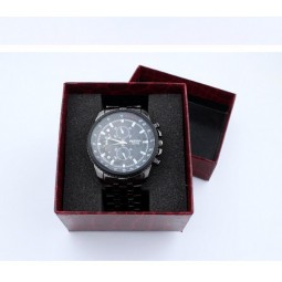Wholesale Customized high-end Rigid Cardboard Watch Packaging Box with Black Pillow