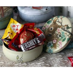 Personalizado alto grau do favor do casamento caixa de lata com aparência delicada, caixa de doces, caixa de presente de doces