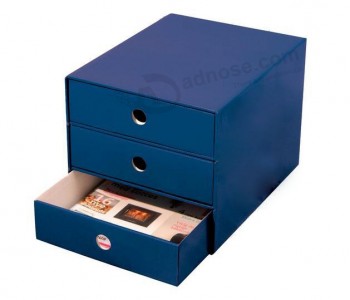 Boîte de rangement de style de tiroir de papier, 3 couches domestiques /Boîte de rangement à la maison