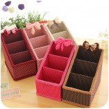 High Grade and Multi-Functional Desktop Storage Box, Cloth Cosmetic Storage Box with cheap price