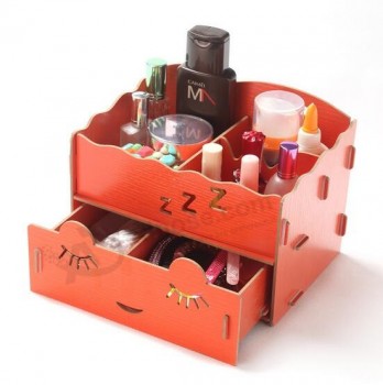 热门风格欧式diy木质桌面收纳盒，创意化妆品和珠宝收纳盒