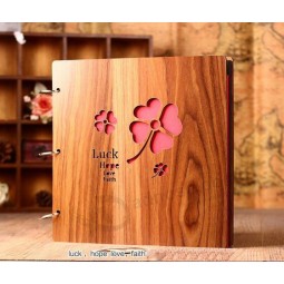 16 Inch High-Grade Water-Proofing Wooden DIY Manually Pasting Baby Album, Baby′s Growth Album