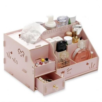 Factory Hot Sale Multi-Functional Wooden Desktop Cosmetic Storage Box