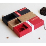 Spot Goods 2 Pack of Black Kraft Paper Mooncake Box, Folded Paper Box, Mooncake Gift Box