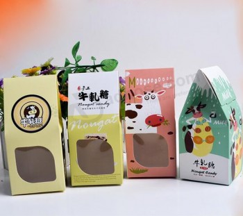 Nieuwe stijl hoge kwaliteit papieren chocolade verpakking met venster, snoep geschenkdoos