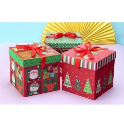Caja de regalo de boda de papel fino de la impresión, caja de regalo personalizada del caramelo