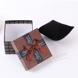 Factory Direct Creative Paper Christmas Box with Nice Bowknot for Small Gift, Packing Jewelry Box, Watch Box