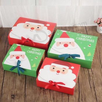 批发优雅彩色印刷圣诞礼品盒，圣诞包装盒