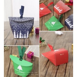 Fancy Printing Christmas Paper Gift Box, Folding Paper Gift Packaging Box, Christmas Candy Box