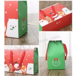 Vendita diretta della fabbrica scatola regalo di Natale mano di carta squisita, scatola regalo di Natale all'ingrosso