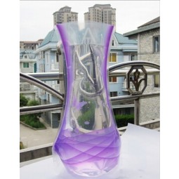 Wholesale customized high-end Beautiful Plastic Clear PVC Vase Bag with Pattern