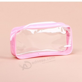 Al por mayor personalizado alto-Finalice el empaquetado transparente del bolso cosmético de la cremallera de eva para el skincare