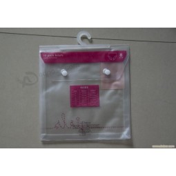 Wholesale customized high-end Hot Clear PVC Hook Bag with Button
