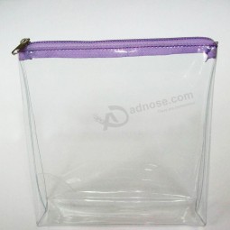 Wholesale customized high-end Waterproof Oblong Clear Soft EVA Makeup Bag with Zipper