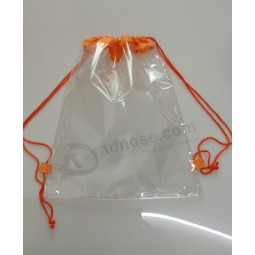 卸売カスタマイズ高-端の厚いPvcの防水旅行袋透明な袋ひもの袋
