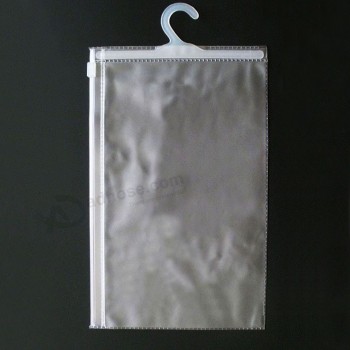 All'ingrosso su misura alta-Fine sacchetto di plastica in Pvc resistente con gancio