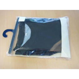 Wholesale customized high-end Heat Seal Plastic Hanger Bag with Button Closure