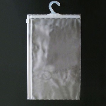Al por mayor personalizado alto-Fin 2017 personalizado durable bolsa de suspensión de Cloruro de polivinilo transparente