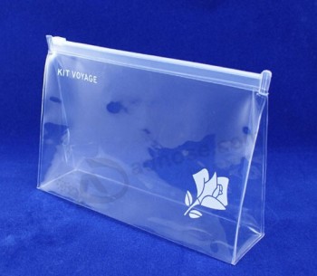 Wholesale customized high-end Clear Plastic EVA Zipper Packaging Bag for Cosmetics