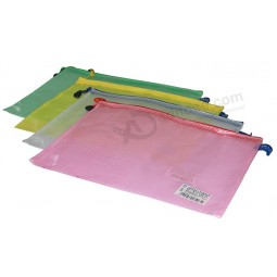 Wholesale customized high-end Transparent Mesh Zipper Bag Waterproof The Test PVC Pencil Bags
