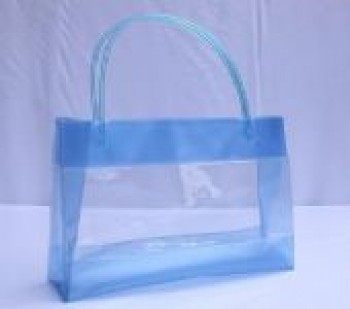 оптовые подгонянные высокие-End прозрачные прозрачные сумки для покупок из пвх