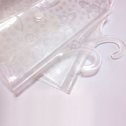 Customized high quality Hot Selling Clear PVC Hanger Bag with Button Closure