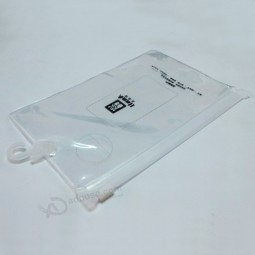 Customized high quality OEM Durable Clear PVC Hanger Bag with Ziplock