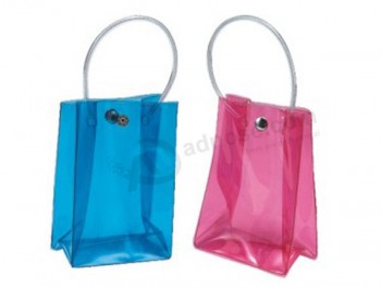 カスタマイズされた高品質の色の透明なPvcボタンバッグのハンドバッグ