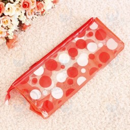 Customized high quality Hot Sale Plastic Beautiful PVC Pencil Bag with Zipper