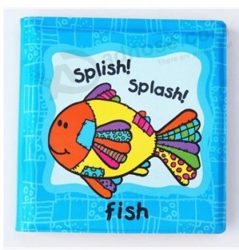 Personalizado de alta qualidade multicoloridas peixe crianças à prova d 'água brinquedos banho livro