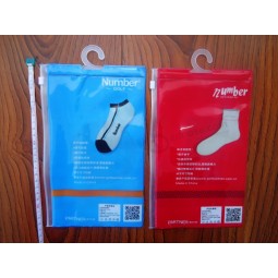 Customized high quality OEM Transparent PVC Hanger Bag for Socks Packaging