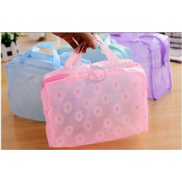 Wholesale customized high-end Travel Toiletries Bathroom Floral Bathroom PVC Women Handbag