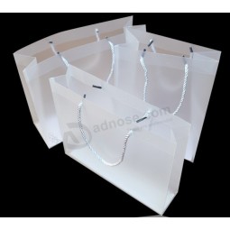 Wholesale customized high-end Frosted Transparent Bag Plastic Square Shopping Bag PVC Bag and PVC Gift Bags