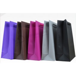 Wholesale customized high-end Solid Color Handbags Plastic Gift Bags High - End Business Gift Bags PVC Shopping Bags