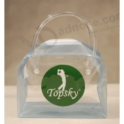Customized high quality Transparent Zipper Portable Make-up Bag Handbags