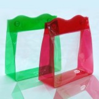 Botão de rosa personalizado de alta qualidade estalou saco de PVC para cosméticos