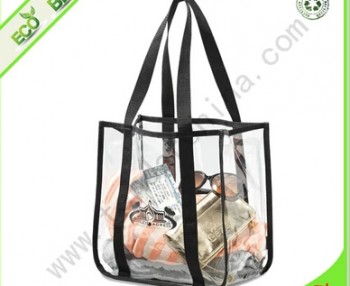 Personalizado de alta qualidade fosco transparente padrão personalizável compras sacos de PVC
