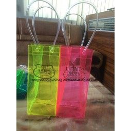 Customized high quality Eco-Friendly Custom Handle Top PVC Wine Bag Cooler Bag