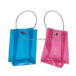 Customized high quality Eco-Friendly Cheap PVC Gift Bag with Button Closure