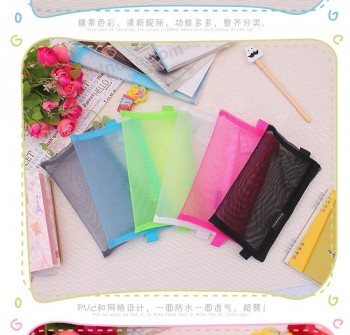 Customized high quality New Design Cute Candy Color PVC Pencil Bag