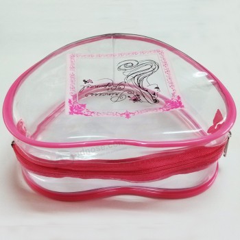 定制高品质粉色印刷塑料促销包装袋PVC礼品袋