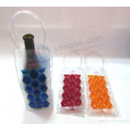 Customized high quality Print Transparent PVC Bottle Packaging Bag