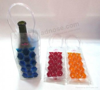Maßgeschneiderte hochwertige Druck transparent PVC-Flasche Verpackung Tasche