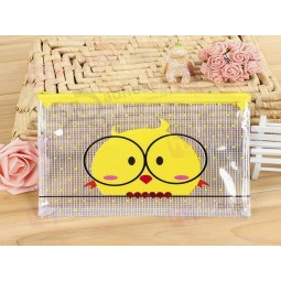 Customized high quality Mini Cute Colored PVC Mesh Stationery Bag