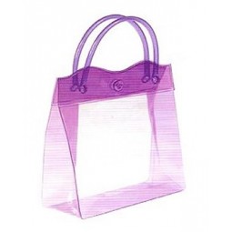Customized high quality Fancy Handle Printing PVC Gift Bag