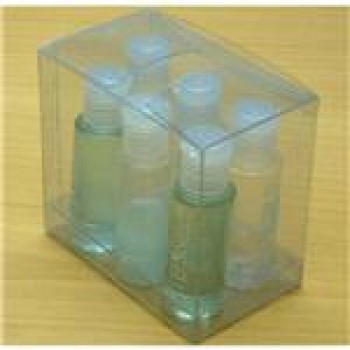 批发定制高-结束简单设计清晰PVC化妆品盒PVC硬包装盒