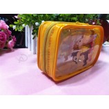 生态 personalizado de alta calidad- Fridenly impresión personalizada linda bolsa de Cloruro de polivinilo amarillo con tuberías