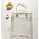 Personalizada de alta calidad de plástico transparente de Cloruro de polivinilo-Hecho bolsas de regalo hechas
